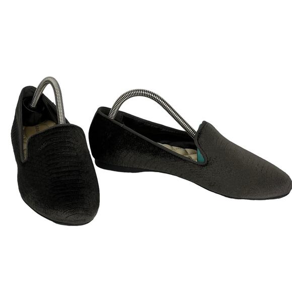 Birdies Women's The Starling Loafer SZ 7.5 Velvet Brown Python Snake Comfy Shoes - Picture 8 of 8